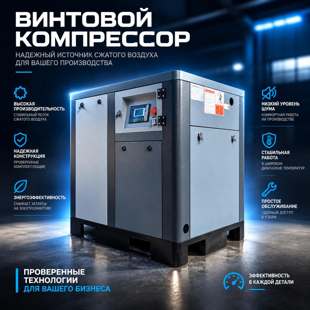 Винтовой компрессор GEPROM GKD с частотным преобразователем